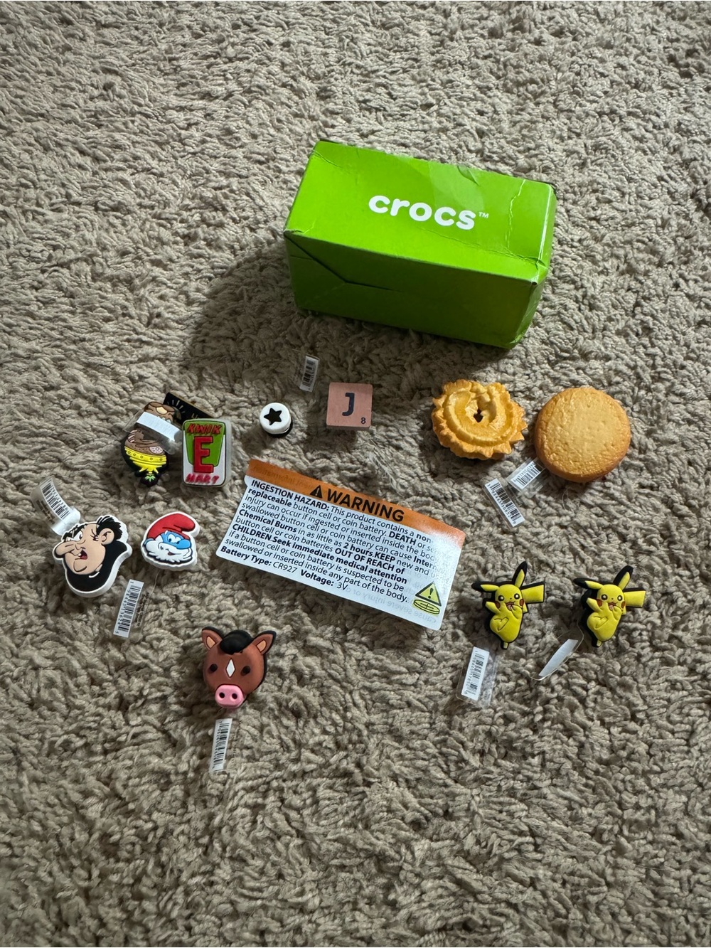CROCS Yellow Pikachu & Assorted Kids Jibbitz Charm Pack